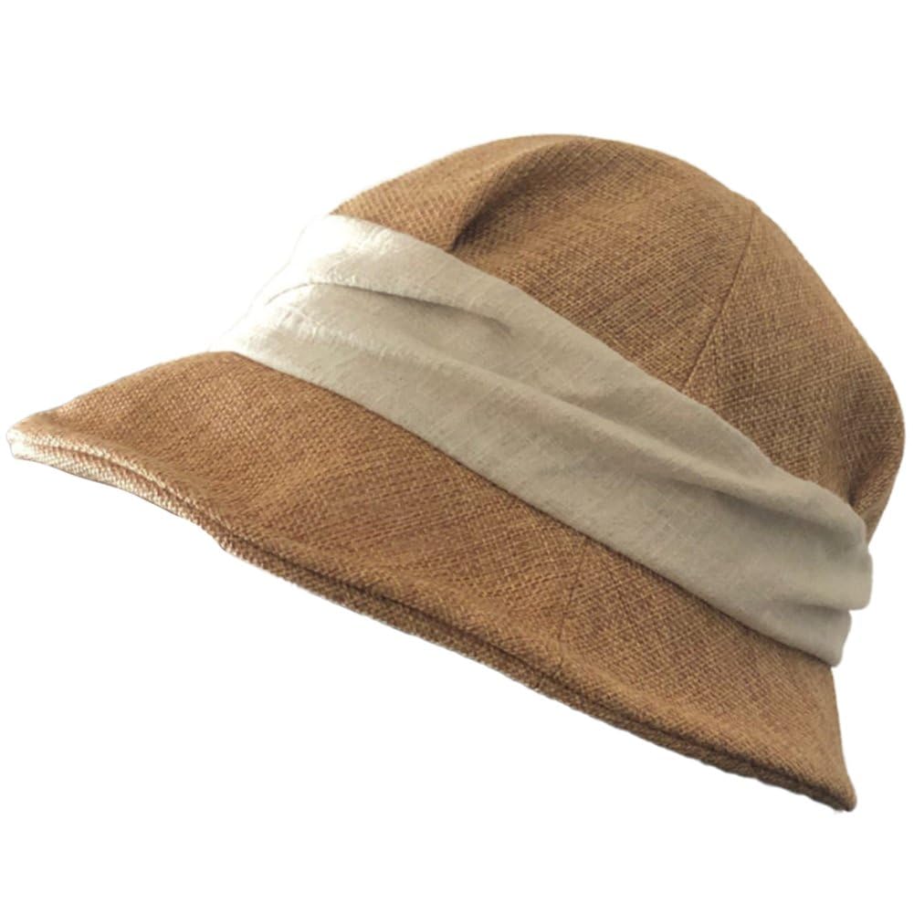 Sslvya Womens Bucket Hats Breathable Linen Fisherman Hat Uv Protection Wide Brim Sun Hat Outdoor Lightweight Fishing Cap