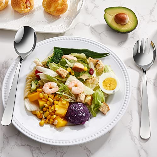 KEAWELL Premium 9.45" Louise Salad Servers, 18/10 Stainless Steel, Exceptional mirror finish, Dishwasher Safe (Salad Servers) by KEAWELL - Image 5