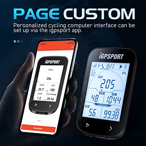 Igpsport Bsc100S Bike Computer Wireless, 2.6 Inch Ant+ Cycling Speedometer And Odometer Gps With Bluetooth, Type-C Charging And Automatic Backlight, Ipx7 Waterproof Fits All Electric Bicycle (5 In 1) #TOP3