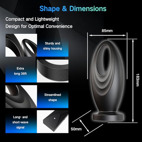 2026 TV Antenna for Smart TV and Old TV, 2200+ Miles Range HD Digital TV Antenna Indoor with 360° Signal Strongest Booster, Supports Local Channels 1080P 4K Reception for Home, RV, Camping (33ft) by JoyfulPaws - Used condition - Image 6