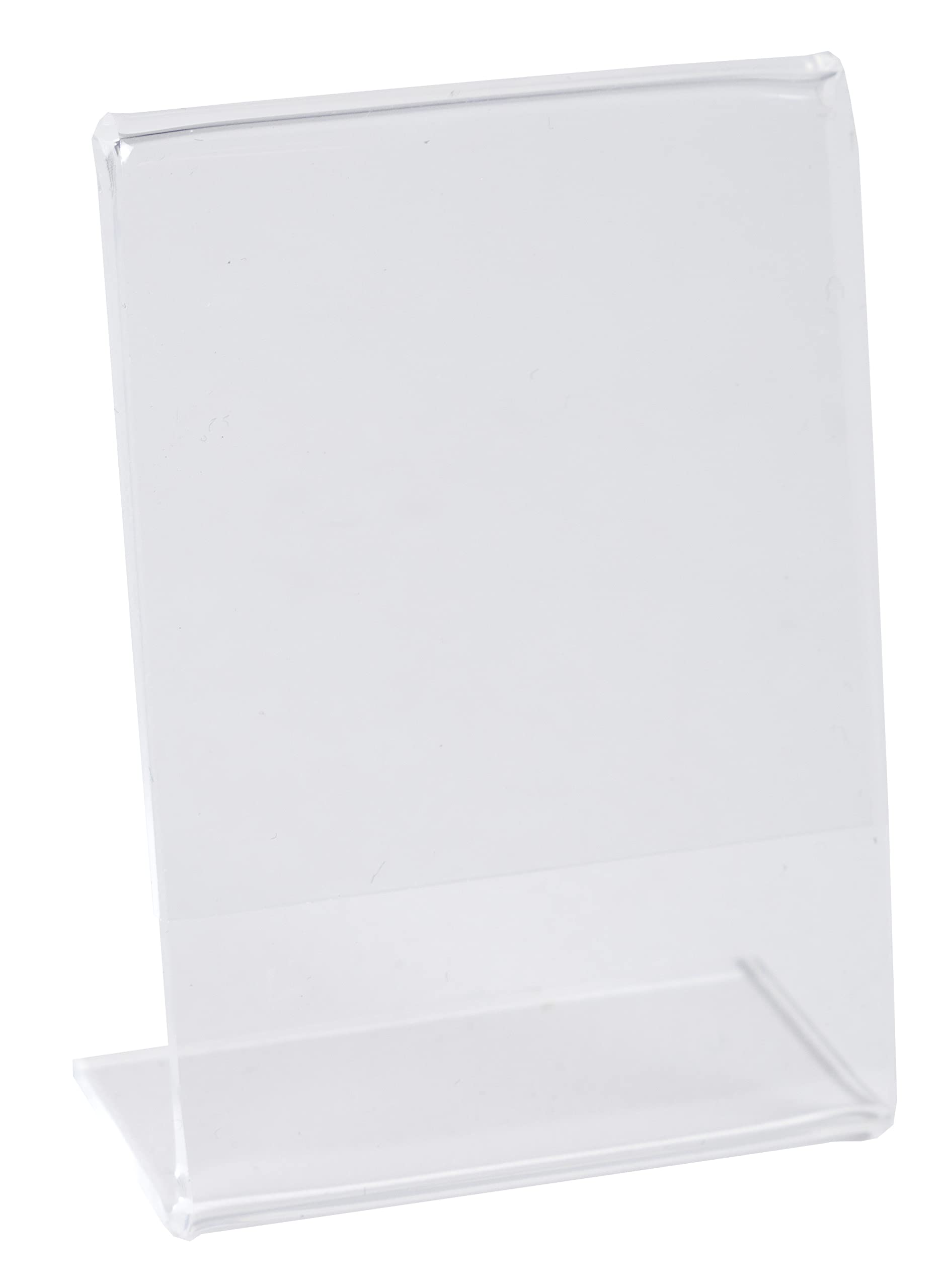 Exacompta 87058HD 10er Pack Prospekthalter DIN A7 Hoch zum Aufstellen aus stoßfestem Acryl Tischaufsteller Flyerhalter glasklar