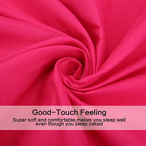 Image of Best Season Microfiber Deep Pocket /Soft, 1800 Thread Count, 4-Piece Bed Sheet Set (1 Flat, 1 Fitted Sheet, 2 Pillow Covers), Full, Hot Pink