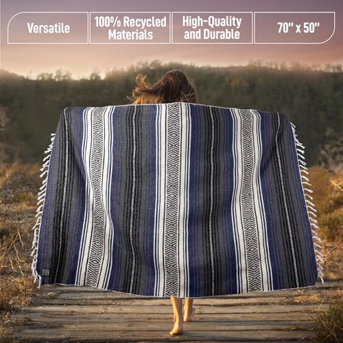 image for Hydration Nation Authentic Extra Large Mexican Blanket (70