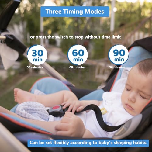 Kinderwagenschaukler, 2025 Das Original Kinderwagen Schaukler Wiederaufladbar (USB-C), Schlafhilfe Für Baby Mit Timer, 3 Einstellbare Schaukelintensitäten Automatische Babywippe Für Kinderwagen