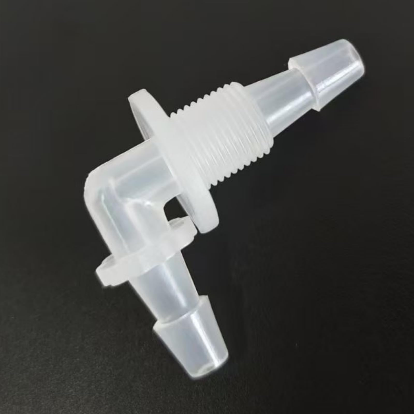 50 piezas de accesorios de lengüeta for manguera de plástico reutilizables de mamparo a granel-conectores de calidad alimentaria for acuarios, laboratorios(3/16inch-M10 Male Thread-Elbow)