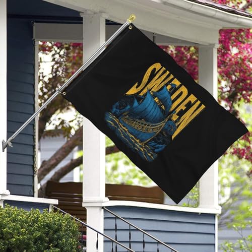 Bandera de Suecia personalizada de recuerdo náutico para decoración exterior de patio 8