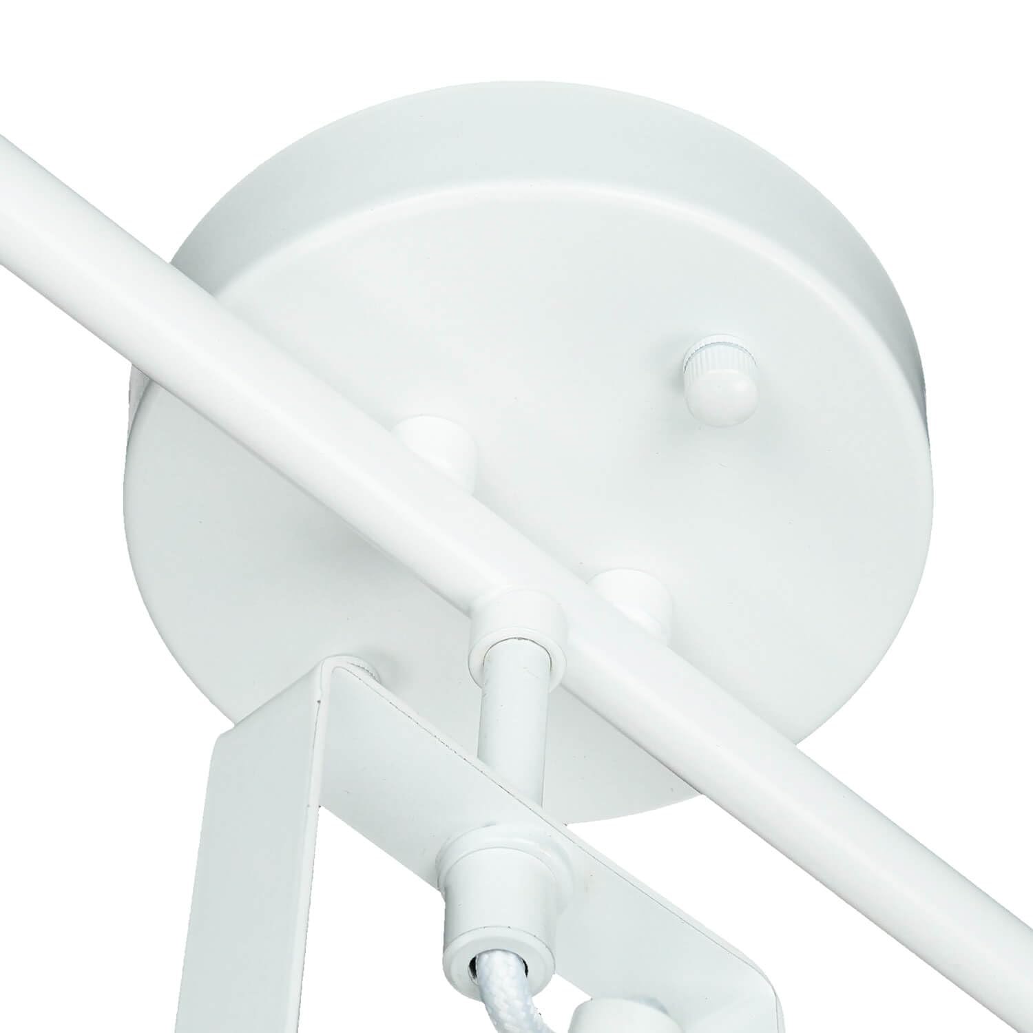 Licht-Erlebnisse Faretto Da Soffitto Regolabile In Metallo Bianco - Design Retrò Con Attacco E14 - 14 Cm Di Larghezza Per Soggiorno, Cucina, Corridoio - 3