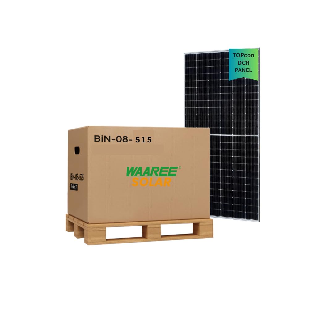 WAAREE 515 Watt TOPCon N-Type DCR Solar Panel | High Efficiency Mono Bifacial Solar Module for Commercial & Industrial Use | Pack of 36-image-6