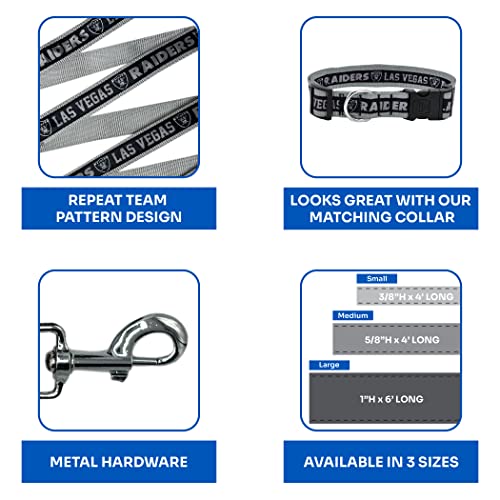 Nfl Pet Leash Las Vegas Raiders Dog Leash, Large Football Team Leash For Dogs & Cats. A Shiny & Colorful Cat Leash & Dog Leash Licensed By The Nfl #TOP3