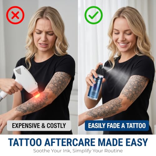 Tattoo Remover Spray for Gradual At Home Fading of Unwanted Body Art - Image 3