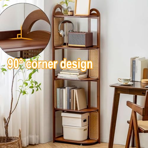 Vitrina de esquina con barra de tope extraíble y soporte triangular estable 3