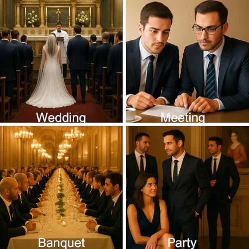 COOFANDY Men's 2 Piece Double Breasted Suits Slim Fit Tuxedo Jacket and Dress Pants Set for Wedding Business Prom4