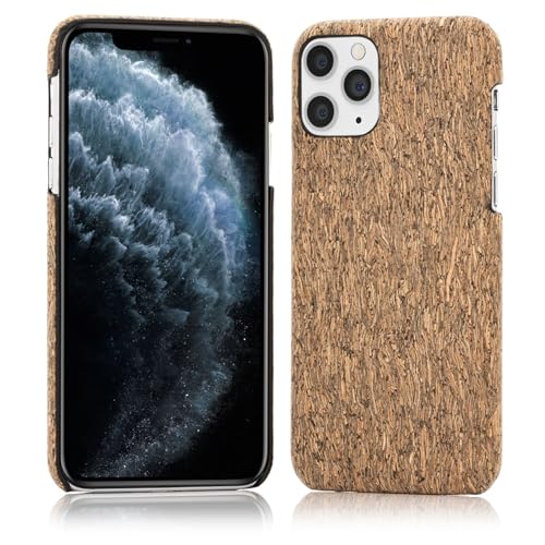 NALIA Kork Hülle kompatibel mit iPhone 11 Pro Max, Natur-Holz Hardcase Design Cover Muster Schutzhülle, Holzhülle Handy-Tasche Cork Phone Case Backcover Handyhülle Bumper, Motiv:Grey Cork