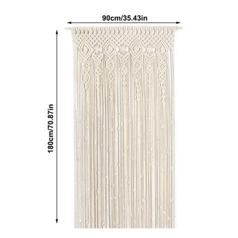 Rideaux muraux en macramé pour séparateur de pièce, occultant, antistatique, ne peluche pas facilement, rideaux tissés à la main pour portes, décoration bohème pour maison, chambre à coucher, salon,