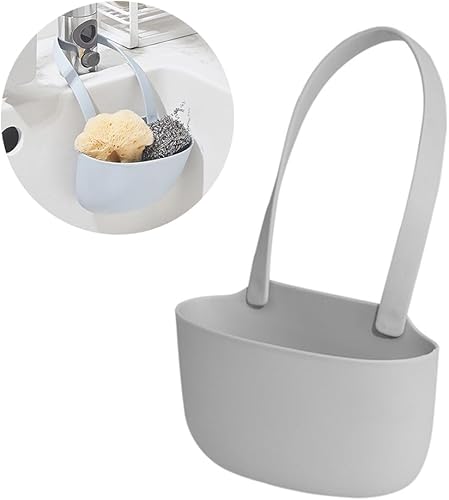 Miniatura 3 de Zerodis Soporte de succión para fregadero de cocina, soporte pequeño para esponjas para pelotas, almohadillas de fregar, diseño de drenaje hueco