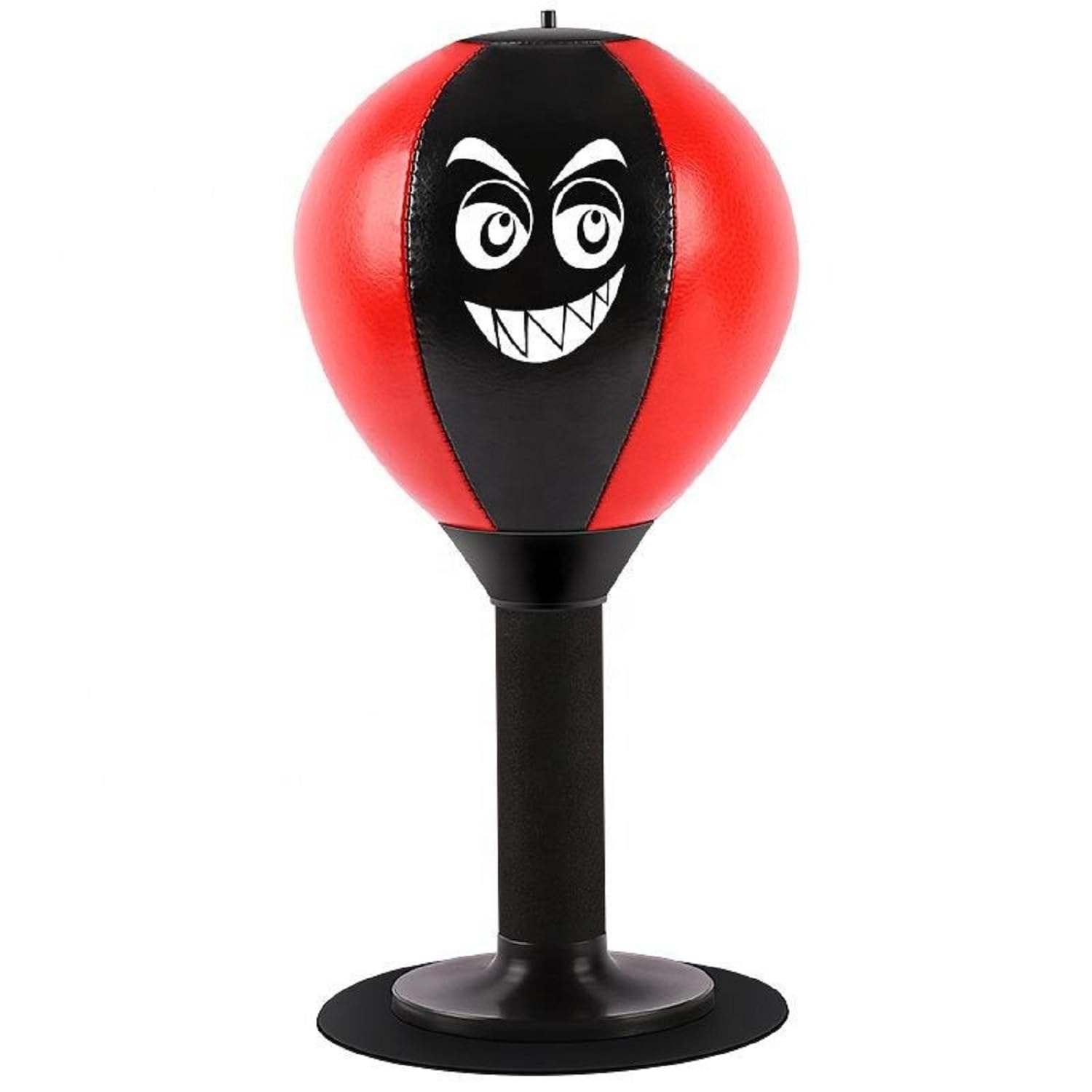 FITCOZI Floor Standing Boxing High Bouncing Punch Ball with Strong Suction  Cup Stress Buster Desk Punching Bag for Kids Stress Relief Ball (Black)