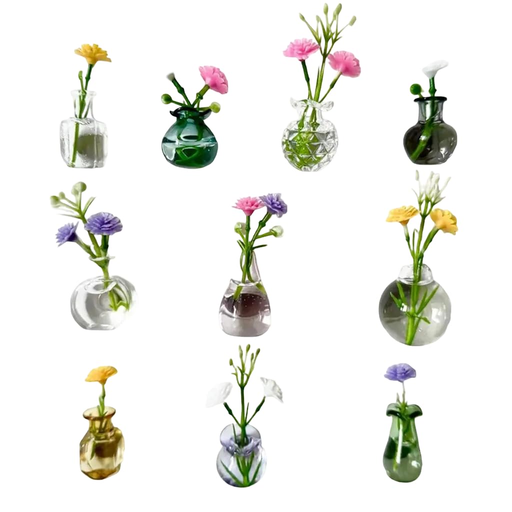 Minis Vase Magnets for Fridge Tiny Plant Vase Magnets Fridge Decoration for Kitchen, Locker Offices Refrigerator Magnet Refrigerator Decors