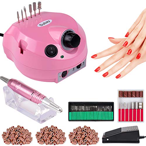 30000rpm Professional Electric Nail Drill Machine Pedicure Manicure Kits Nail File Drill with Sanding Bands, Nail Salon Art Tools