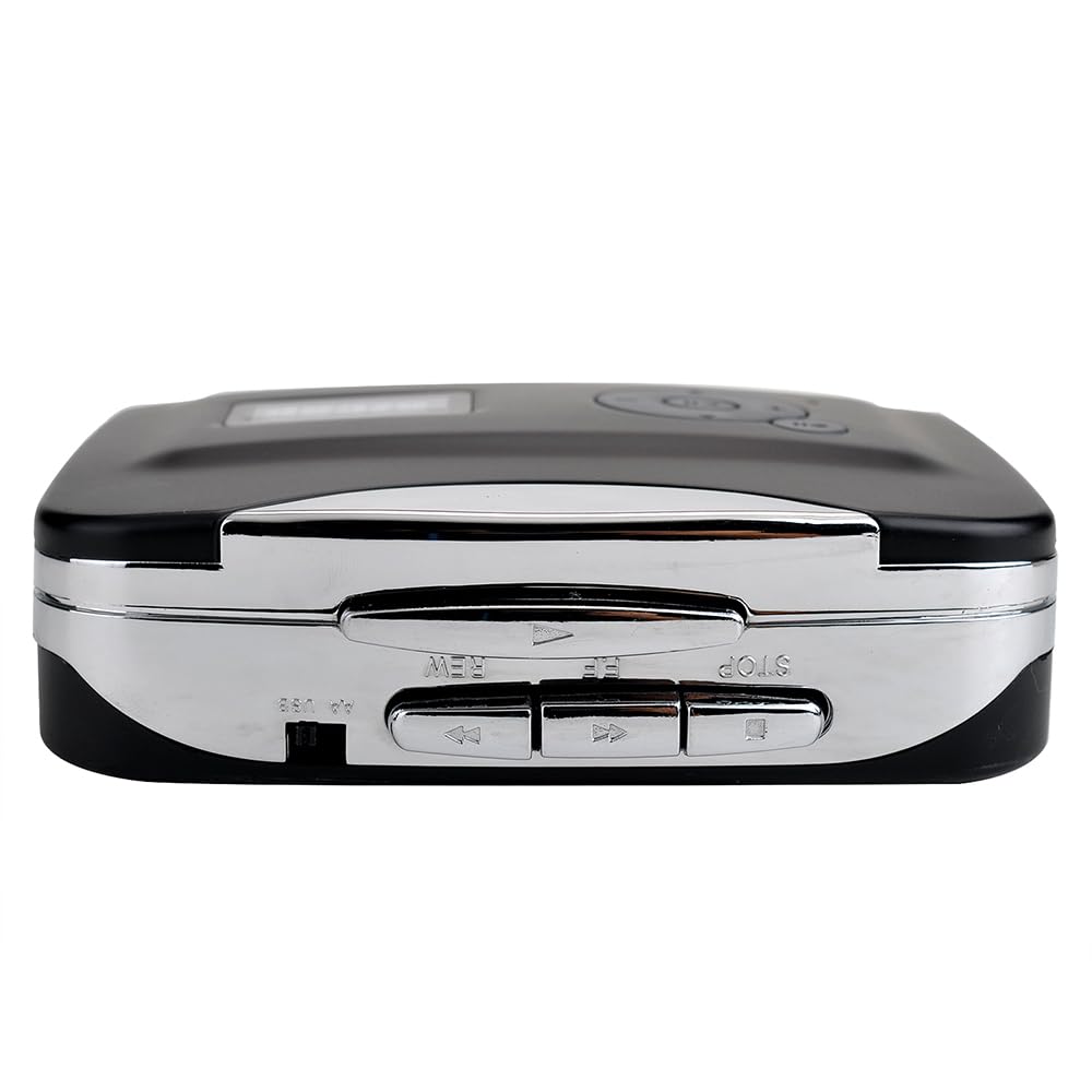 docooler Lettore di Cassette USB con Auricolari Convertitore da Nastro a MP3 Portatile Registratore vocale Altoparlante Incorporato Microfono