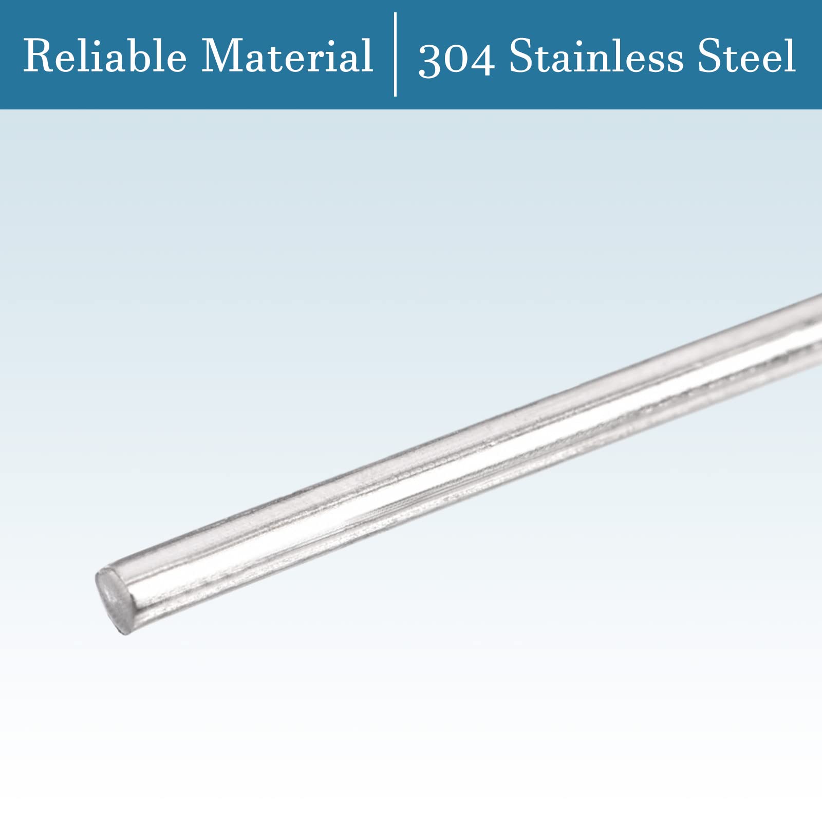 QUARKZMAN 300mm x 1mm Acciaio Inox 304 Aste Lineari Rotonde 10pz