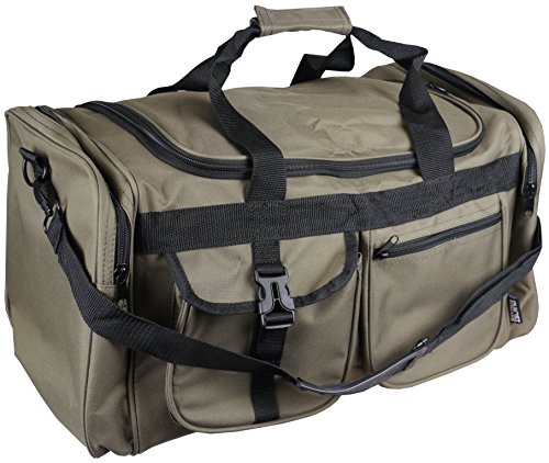 Image of Large Camo Carp Course Fishing Tackle Holdall Carryall Travel Bag E710 (Green, XX-Large)