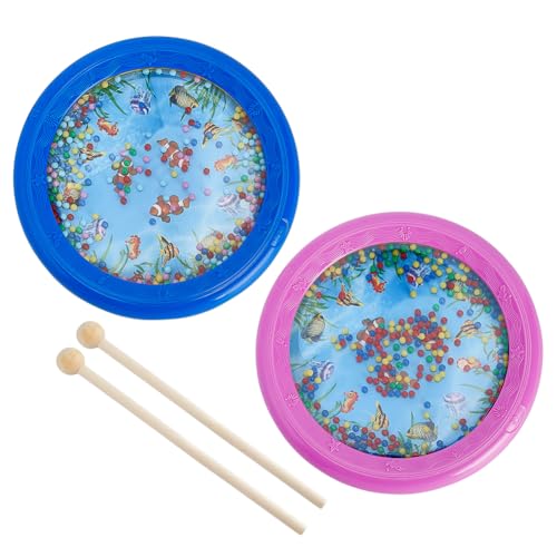 OLYCRAFT Ocean Drums with Wood Drumsticks (2 Pcs)