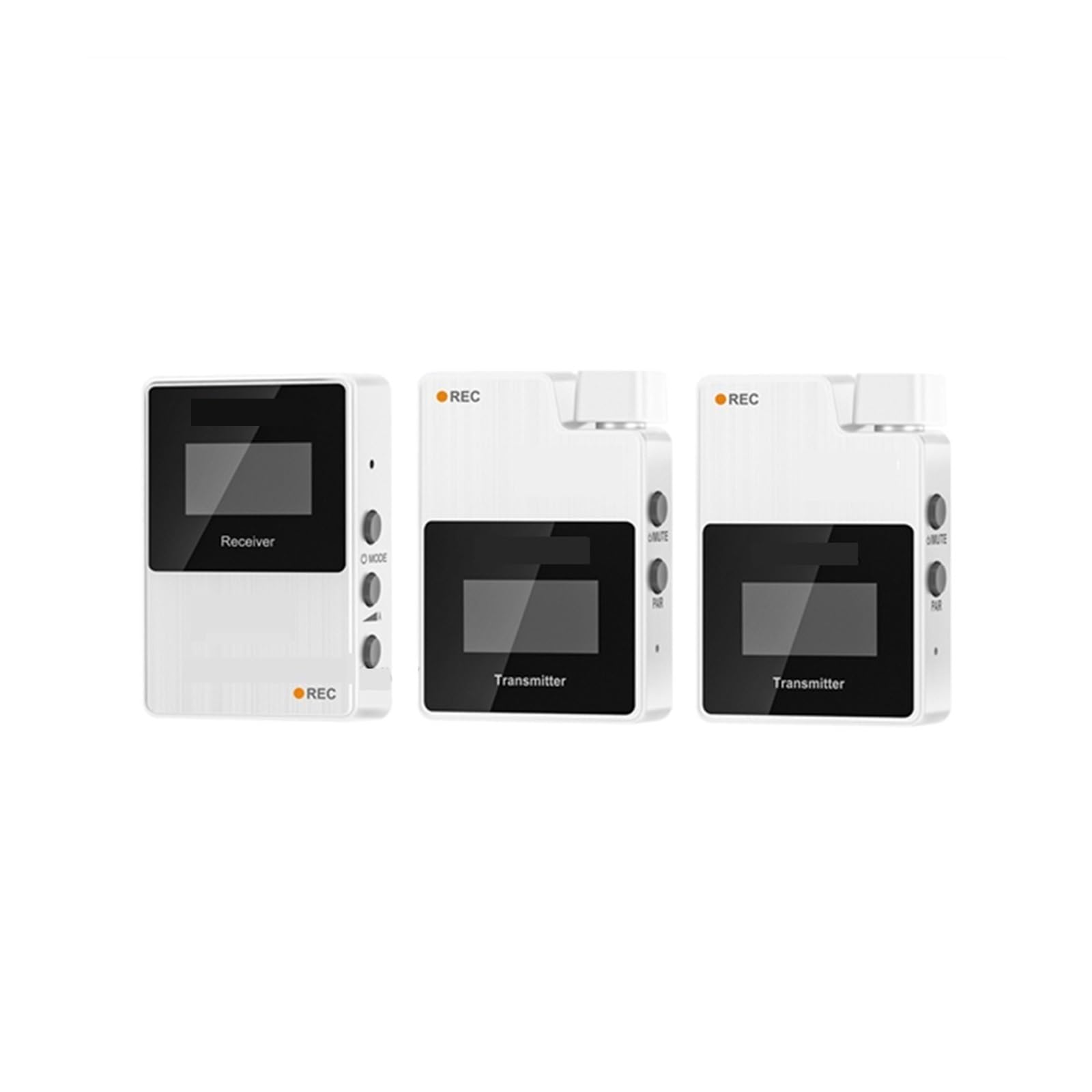 Mikrofon Bezprzewodowy Profesjonalny Zestaw Nadajników I Odbiorników Mikrofonów Do Smartfona Z Lustrzanką Cyfrową(D2 KIT(White))