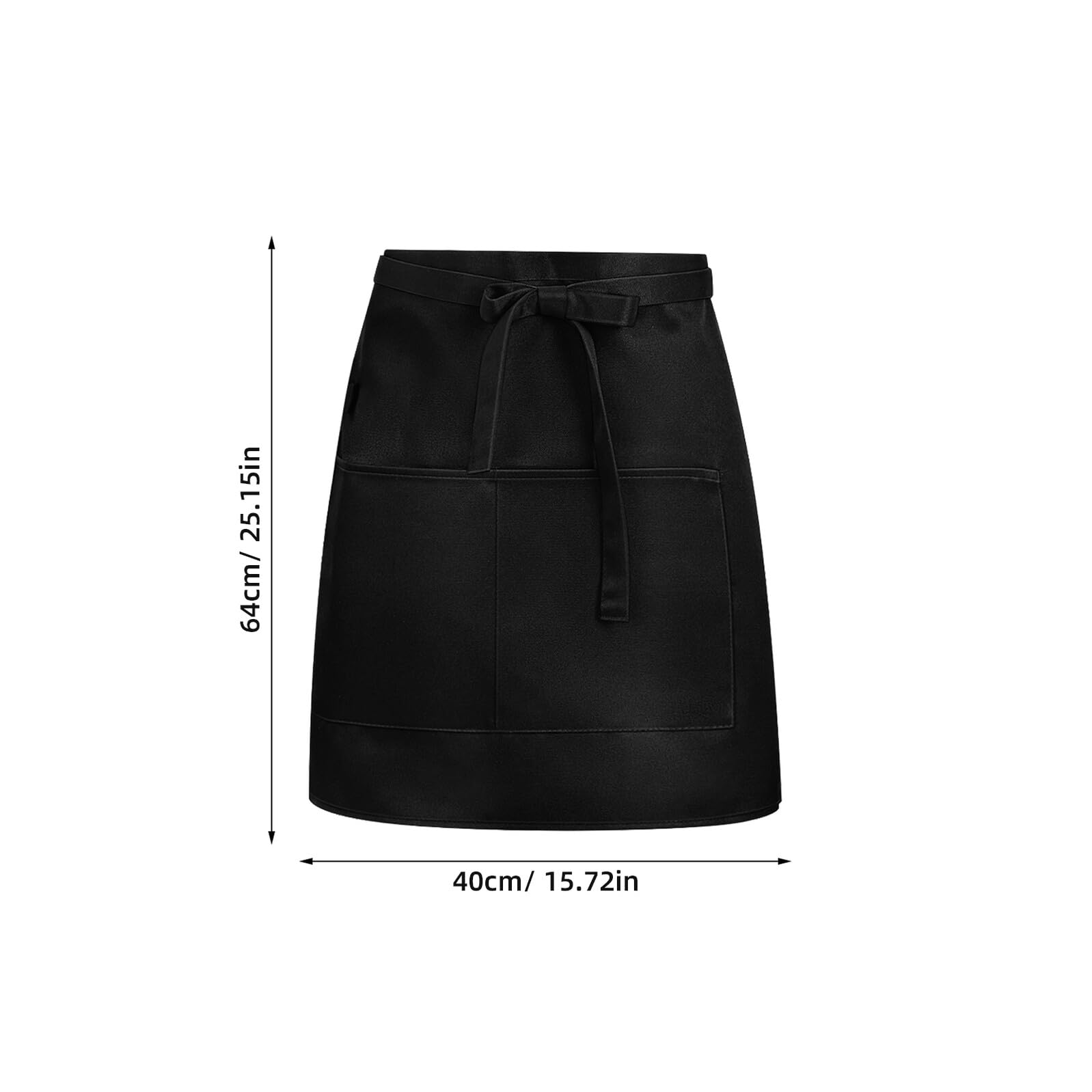 5 Piezas Delantal Corto de Cintura para Camareras con Bolsillos Rápido y Reutilizable para Cocina Restaurante y Cafetería Uniforme Profesional para Mujeres