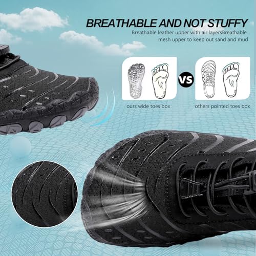 Image of SIOSNETA Hike Barefoot Shoes for Women Men, Breathable Non-Slip Athletic Footwear, Wide Toe Water Shoes for Hiking, Non-Slip Neuropathy Shoes for Women Men, Grounded Comfort wear
