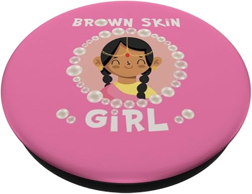Miniatura 2 de Brown skin girl skin pearls Indian Girl Black Girls matching PopSockets Standard PopGrip