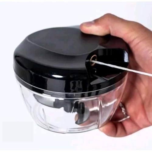 Mini Processador de Alimentos Triturador de Alimento Triturador Alho Manual 3 Laminas Aço Inoxidavel