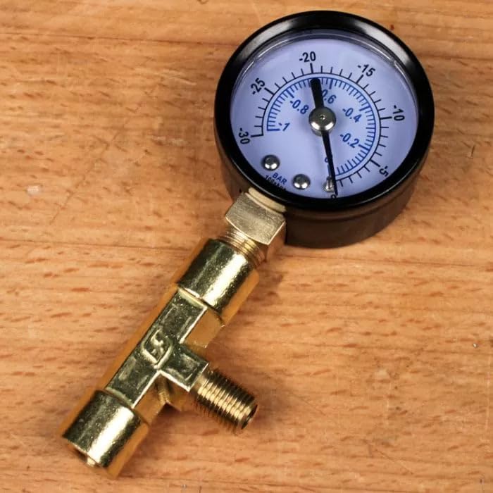 Infinity Tools 1.5" Vacuum Gauge w/Brass Fitting, For Venturi System