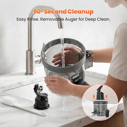 TechRise 3-in-1 Cold Press Juicer with 6" Wide Feed Chute, Slow Masticating Juicer Machine - image 6