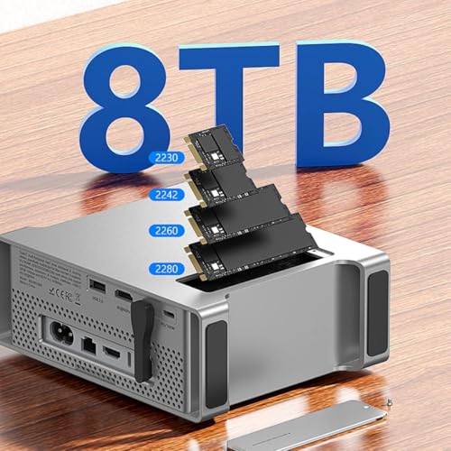 ノーブランド品 For Mac mini M4/M4 Pro用 M.2 NVME SSDスロット搭載USB Cハブ スタンド Type-Cドッキングステーション SSDケース HDMI USB3.2 Gen2 SD/TF4.0 拡張シャーシ MAC909 の商品画像 1