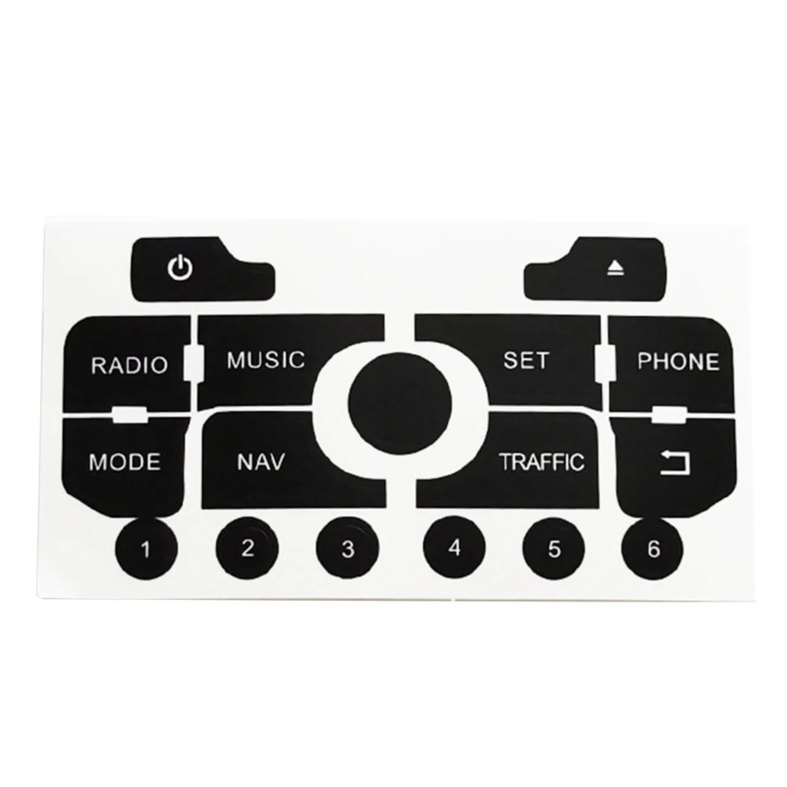 Auto Interior Trim Compatible with 3008 for 308 for C5 for C3 1 Set Car Center Console Stickers for Navigator Buttons Repair Interior Accessories