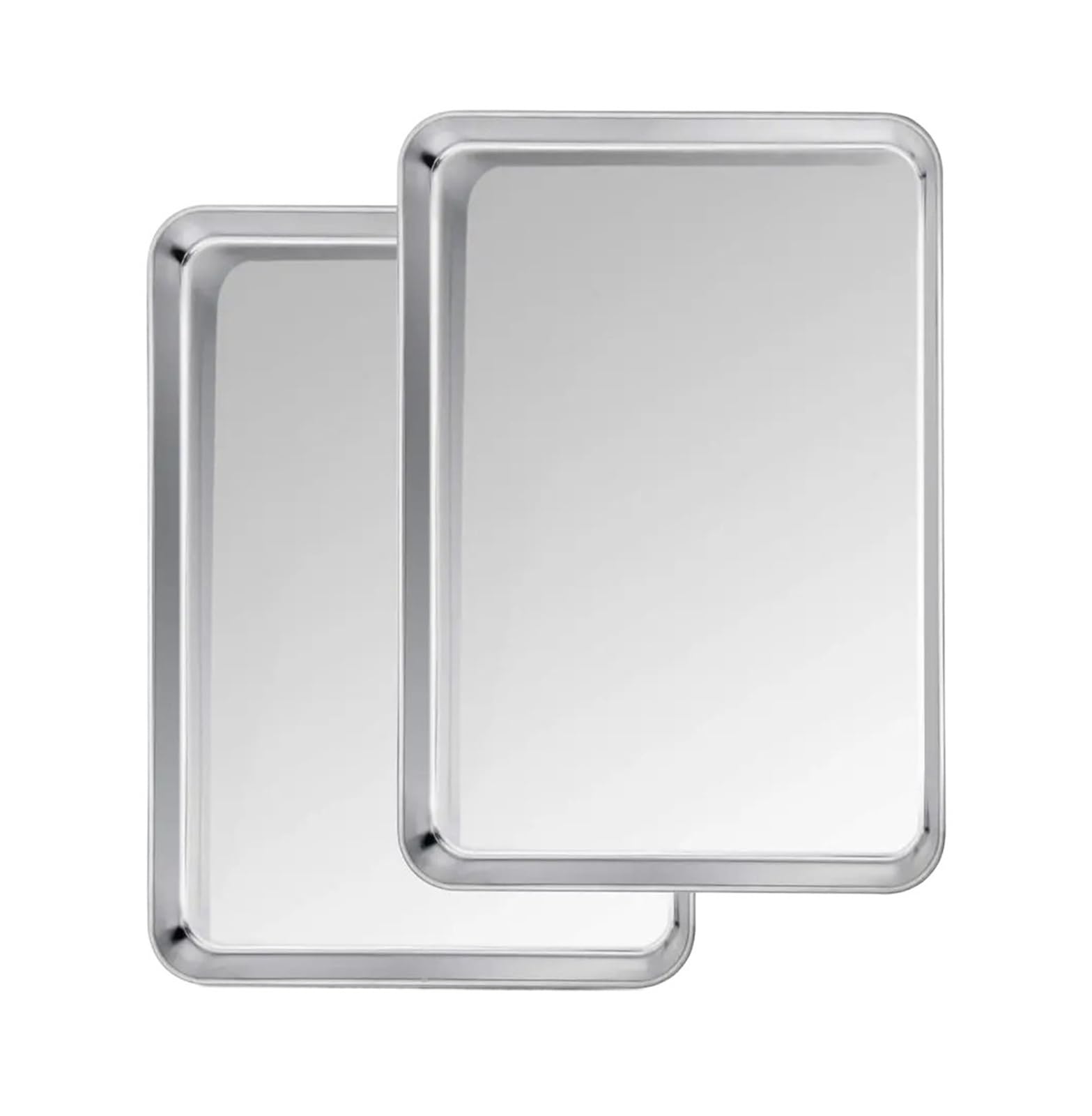Plaque à biscuits en acier inoxydable avec finition miroir demi-feuille durable