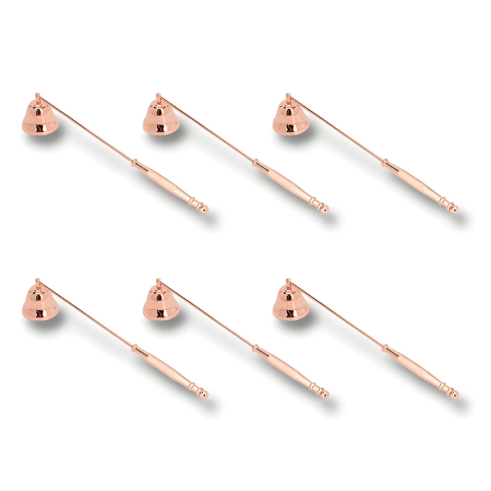 Extincteur de bougies rotatifs (lot de 6) avec poignée ergonomique pour mèches