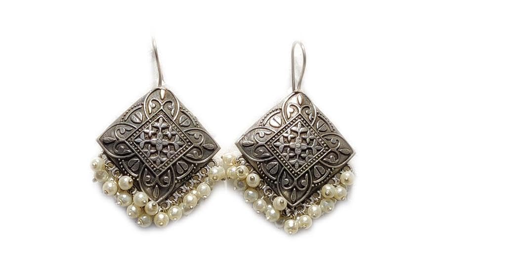 See full amazon price history chart for AMMOLI Black Oxidised Floral Earrings | German Silver Earrings | Antique Finishing Floral Pearl Earrings| German Silver Fish Hook Earrings for Women & Girls AMMOLI Black Oxidised Floral Earrings | German Silver Earrings | Antique Finishing Floral Pearl Earrings| German Silver Fish Hook Earrings for Women & Girls (B0CKTM7Z7B) Amazon Price History, Amazon Price Tracker