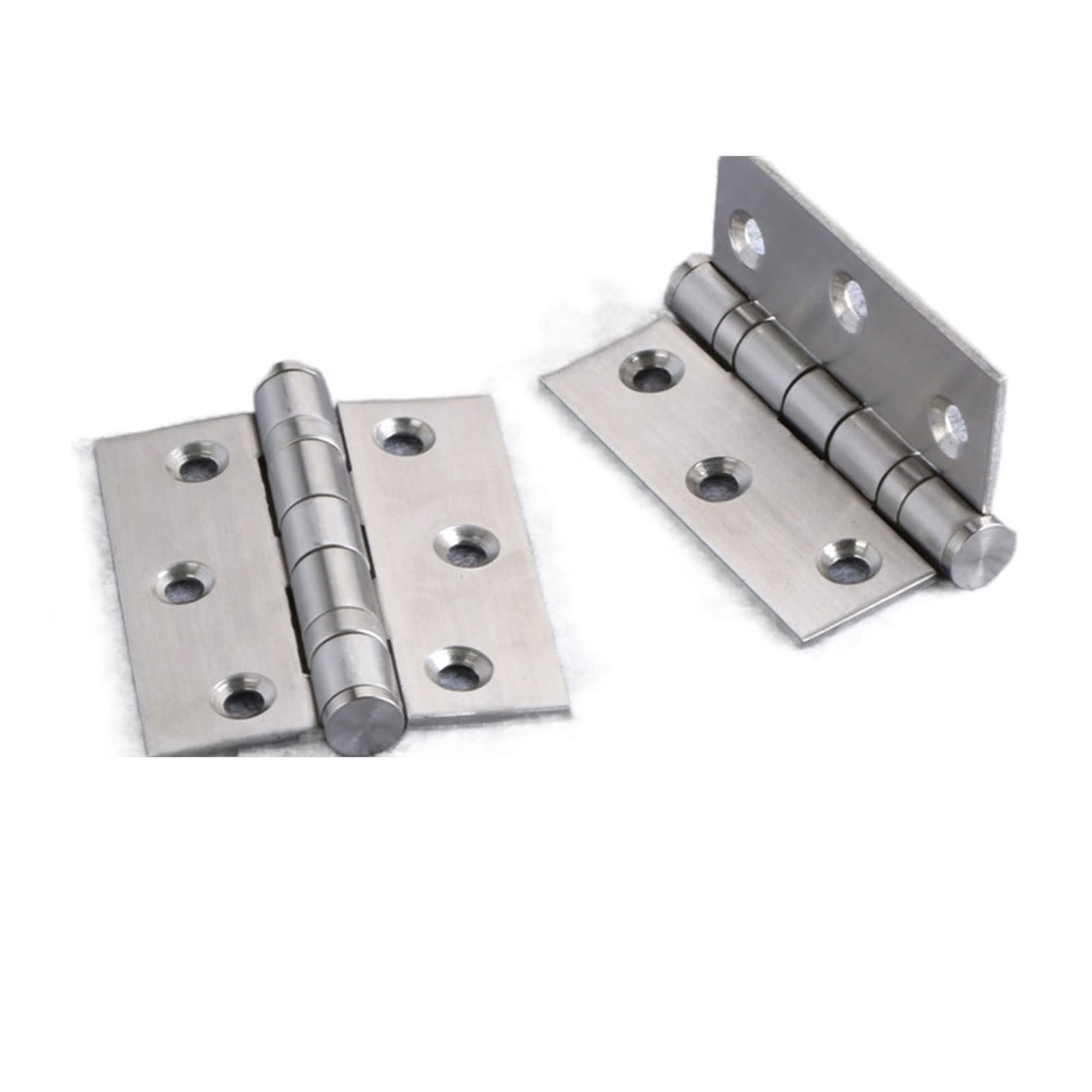 Accesorios de rodamiento de Bolas de Alta dureza de Acero Inoxidable, 2 uds, bisagra Plana Interior y Exterior, Armario de Puerta Resistente