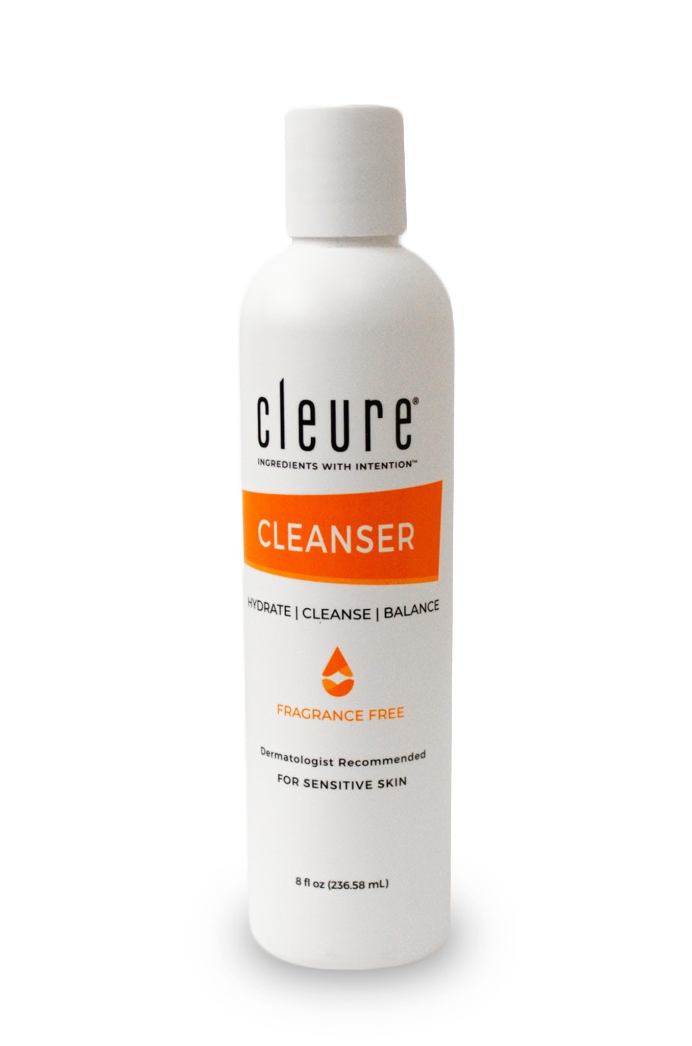 CleureLotion Cleanser for Dry Sensitive Skin - Hypoallergenic, Non-irritating (8 fl oz.) (237ml)