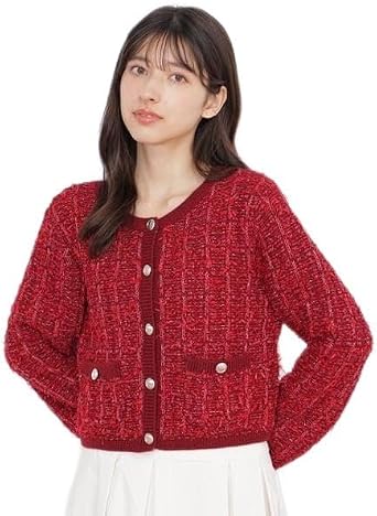 Amazon | [ジル バイ ジルスチュアート] ラメツイードニット