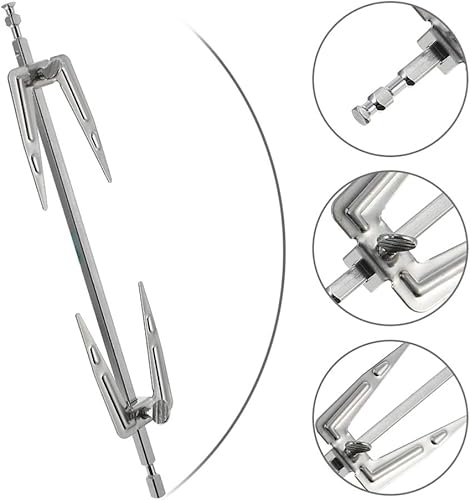 Miniatura 9 de Cabilock 2 tenedores giratorios de acero inoxidable para parrilla, tenedores de barbacoa para freidoras de aire y hornos, rotación para cocinar