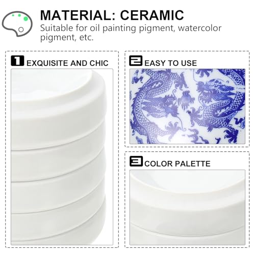 Paleta de cerámica multicapa para pintura acrílica y caligrafía en talleres de arte y estudios 3