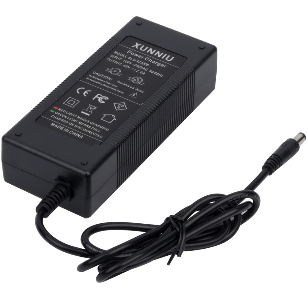 Chargeur XUNNIU 42V 2A Pour Trottinette/vélo électrique – Adaptateur 100-240V, Compatible Jetson, Gotrax, Hiboy, Swagtron