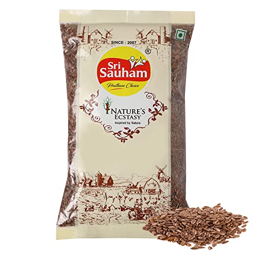 Image of Sri Sauham Premium Roasted Flaxseed - 200 gm | Raw & Roasted Alsi, Pure & Fresh Avise Ginjalu Seeds | Alsi Rich in Omega-3, Fiber, Protein, Iron & Dietary Fibre | Agase Seed