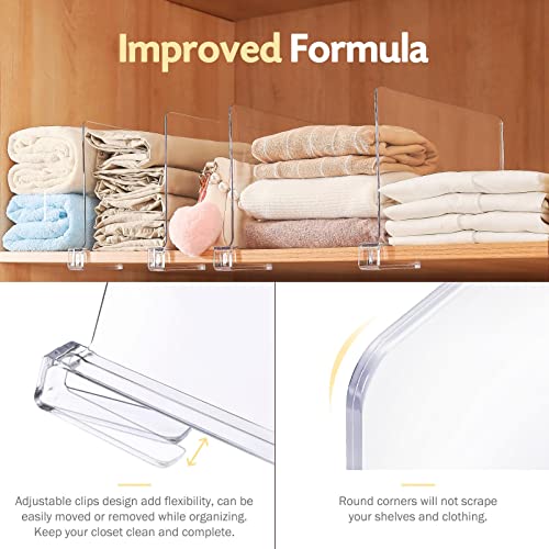 Sclvdi MASD08 Acrylic Shelf Dividers,8 Pcs Closets Shelf Organizer thumb #5