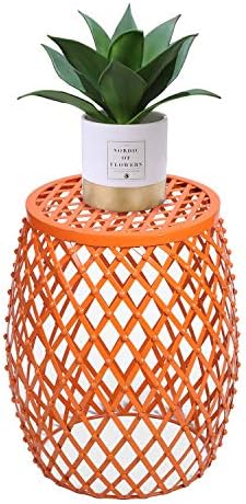 Joveco Side End Coffee Table Indoor Round Nightstands (Orange)