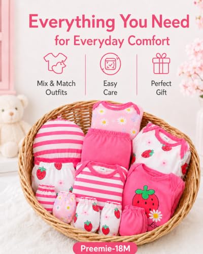 Image of Baby Boy Girl Clothes Preemie Newborn Must Have Infant Essentials Outfits 20 Piece Clothing 0-18 Months