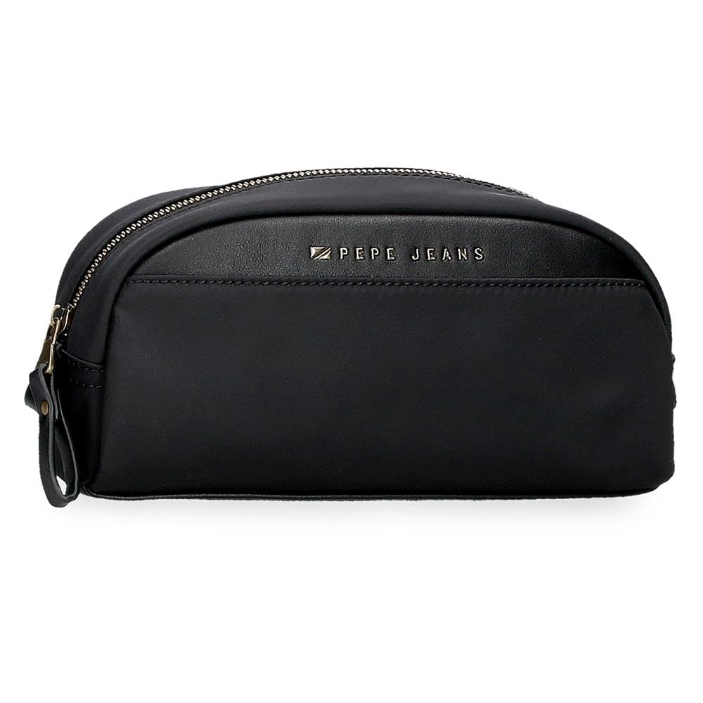 Pepe Jeans Morgan Toiletry Bag, One Size, Black/White, One Size, Toiletry Bag