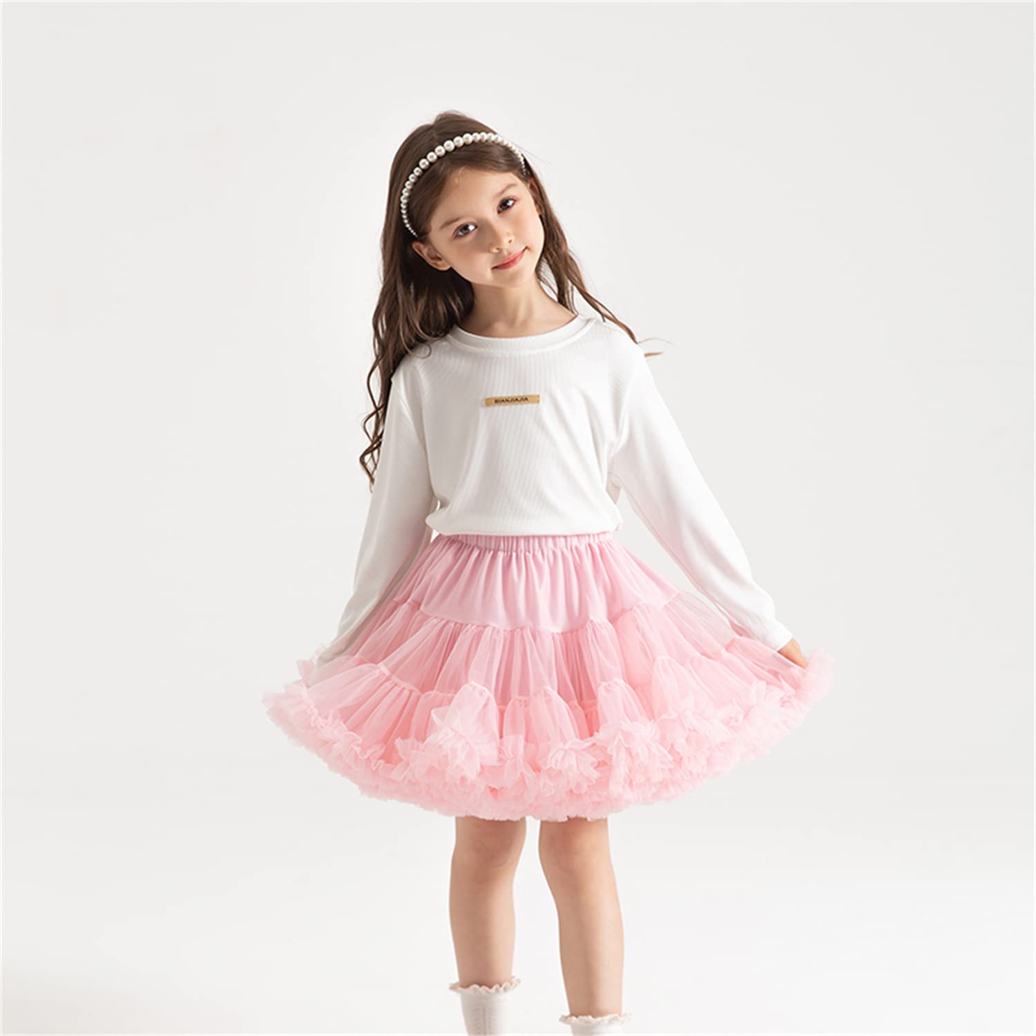 Infant Baby Girl's Fluffy Tutu Skirt Toddler Tulle Birthday Party Tiered Princess Tutu Pettiskirt